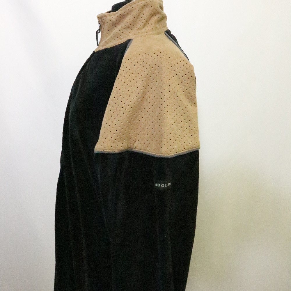 VTG ADOLFO Sport Color Block Velour Zip Jacket - Picture 5 of 7
